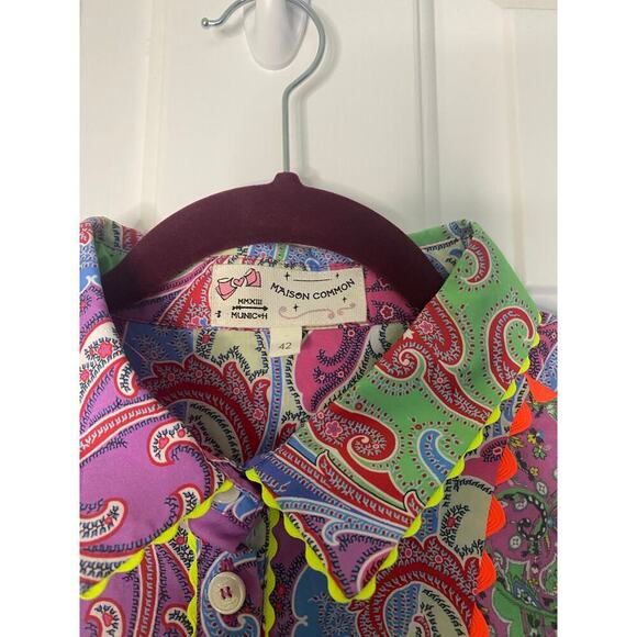 Maison Common Paisley Printed Tunic Top Size 42 - Picture 3 of 11